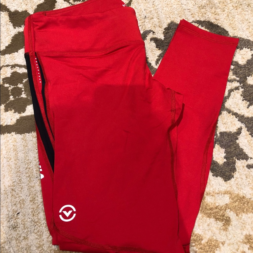 Virus cool thin mesh leggings (red) size XL